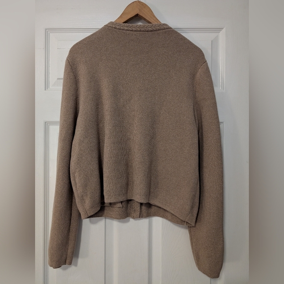 J.Crew Knit Button Lady Jacket Cardigan Sweater in Tan/Mushroom Size X Large - Picture 5 of 7
